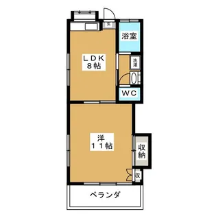 ヒナタハイツ【1階】の間取り