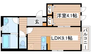 COORSI (クアーズI)【2階】の間取り