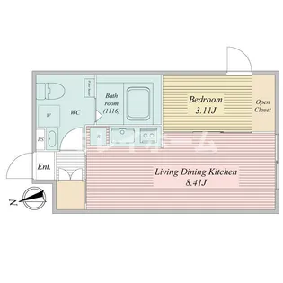 ライブフラット馬込【3階】の間取り