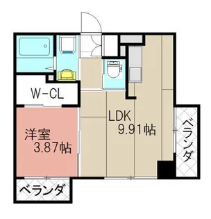 アクア葛原【6階】の間取り
