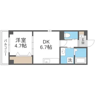 GARDENIA天王寺南【2階】の間取り