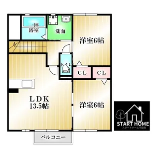 ウィルコート大松B【2階】の間取り