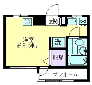 錦町ハイツ【2階】の間取り