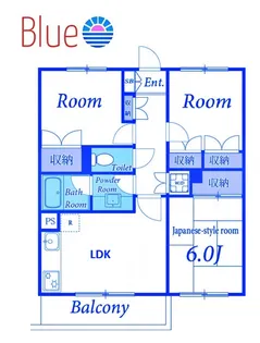 ドエル砂押橋【1階】の間取り