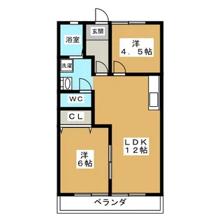 サンパレス90【1階】の間取り