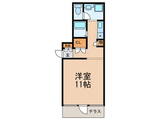 エスタイル服部西【1階】の間取り