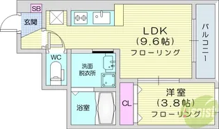 クリスタル【1階】の間取り
