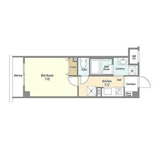 LIBR GRANT 世田谷弦巻【3階】の間取り