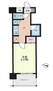 コスモリード池上【3階】の間取り