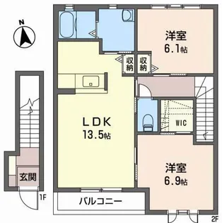 シャーメゾン開北【2階】の間取り