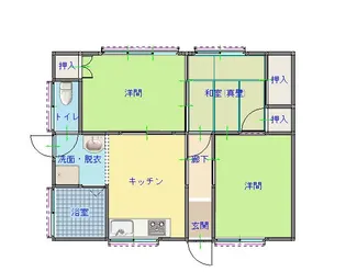 サンパレス吉岡【2階】の間取り