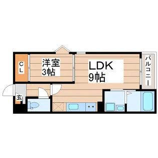 REGALEST仙台八幡【3階】の間取り