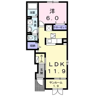 グランディオ【1階】の間取り
