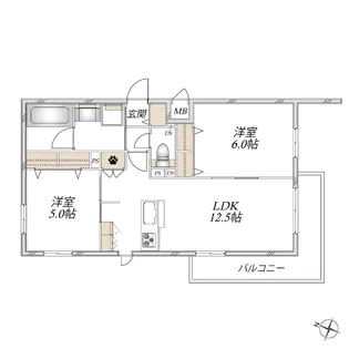 (仮称)下土棚メゾンA棟【2階】の間取り