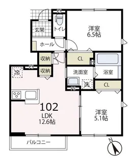 エルメゾン南栗原2【1階】の間取り