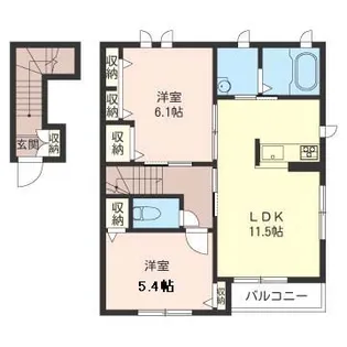 アルフィアスII【2階】の間取り