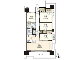 あすとレジデンシャル ザ・タワー【3階】の間取り