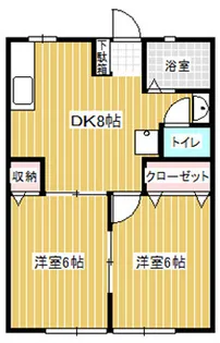 コーポ長瀬第5 A【1階】の間取り