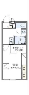 レオパレスチャミル【2階】の間取り