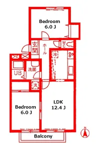 グレースカメリア市が尾【1階】の間取り