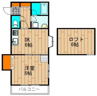 シャッセ中原【2階】の間取り