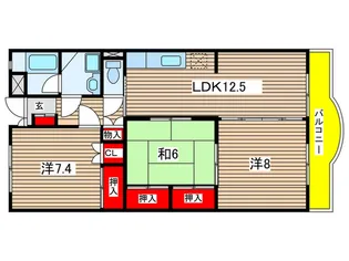 グリーンハイツマスダ【4階】の間取り