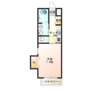 ルチェ・ソラーレ玉出西【2階】の間取り