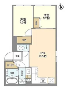 ウェルスクエア新宿戸山【4階】の間取り