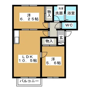 パストラル B棟【1階】の間取り