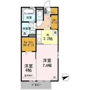 カーサ フェリーチェ【1階】の間取り