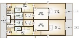 ルネス シュトラール【2階】の間取り