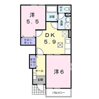 ビッグ フォレスト A【1階】の間取り