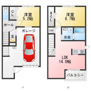 仮称 善進町4丁目連家轟【1階】の間取り