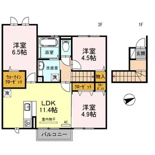 サンライズイン今宿の間取り