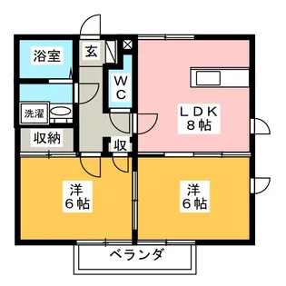 ホープヒルF【1階】の間取り