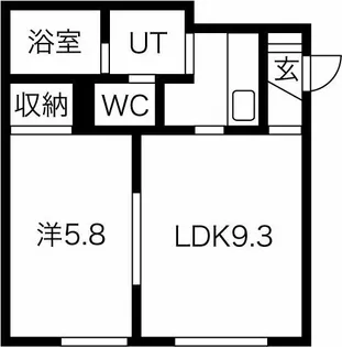 ルミエール発寒南B【2階】の間取り