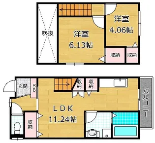 キャルムコート星田の間取り