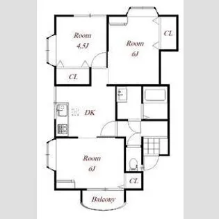 グランドール薬師【1階】の間取り