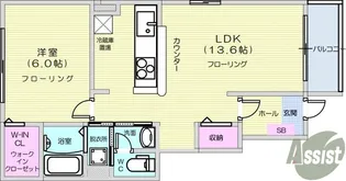 ハニーハウス袋原B【1階】の間取り