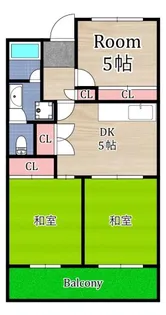 リバーサイドもりぐち【4階】の間取り