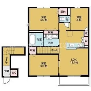 ラシーネ若江【2階】の間取り