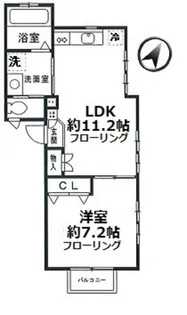 ベルメゾンWEST【1階】の間取り
