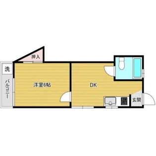 大町コーポ5【1階】の間取り
