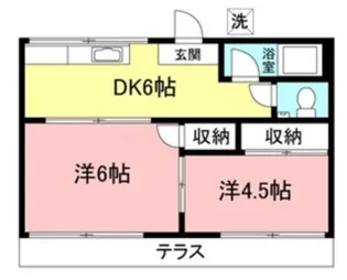 コーポ大岡【1階】の間取り