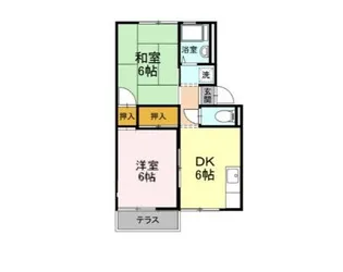 レザンシャトー【1階】の間取り