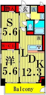 グランジュテII【9階】の間取り