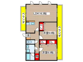 シャトレ徳重【3階】の間取り