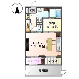 スイートモダン東宿郷3丁目新築マンション【1階】の間取り