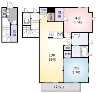 Residencia LuceRegalo Viento【2階】の間取り