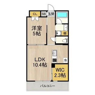 estageo北田辺【5階】の間取り